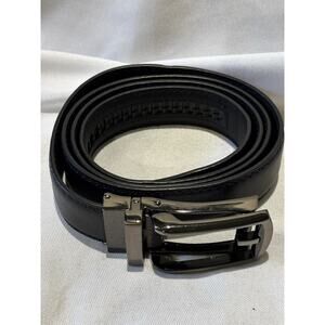 WERFORU Leather Ratchet Belt for Men Perfect Fit 28”-38” Black